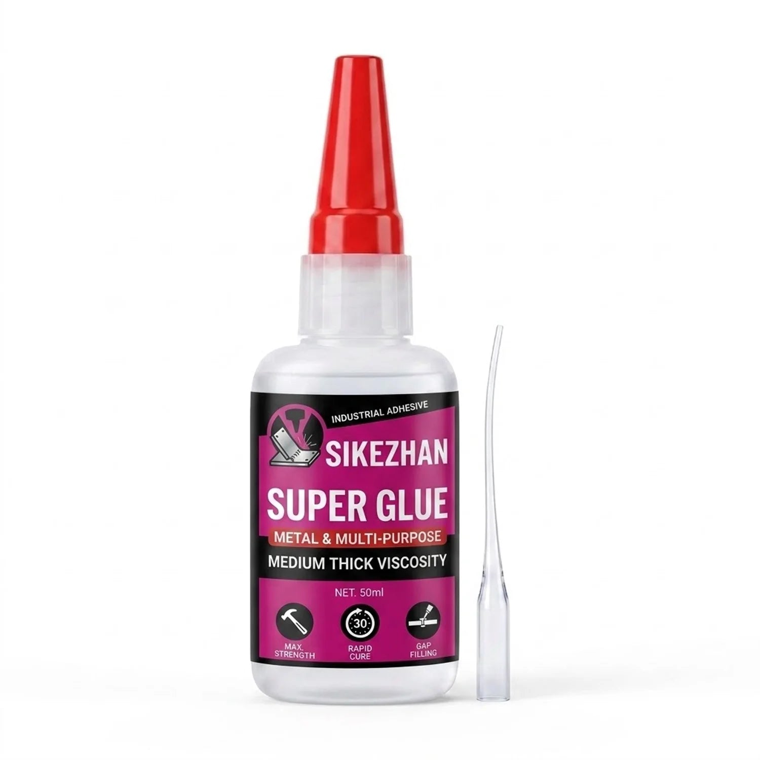 SIKEZHAN Super Glue Medium Thick CA Glue Cyanoacrylate Adhesive Wood Plastic Ceramic Metal 3D Printing PLA Repair Clear Bond