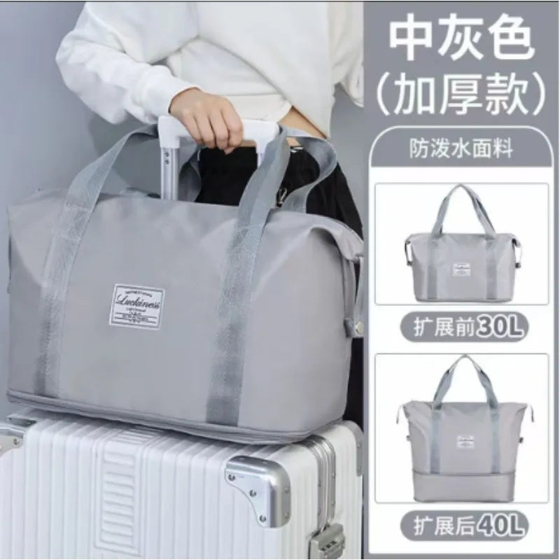 1pcs can expand large-capacity travel storage bags, hand luggage, folding waterproof bags, short-distance portable and light.