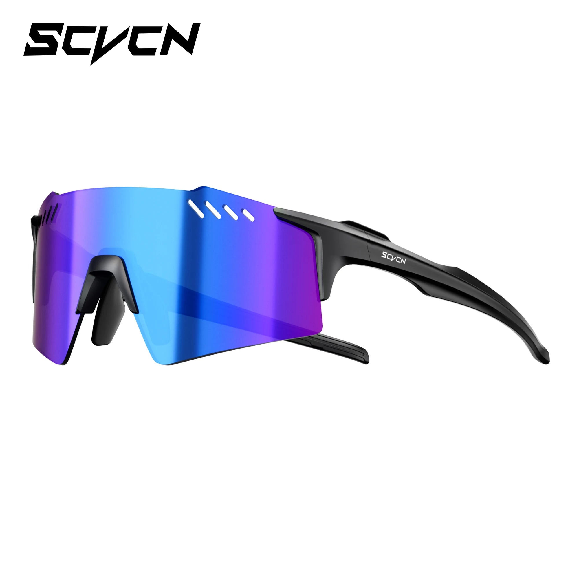 SCVCN Hiking Eyewear Fashion Rimless Cycling Glasss Outdoor Sports Running Drving Sunglasses for Men Goggles Mtb Bicycle 1 Lens