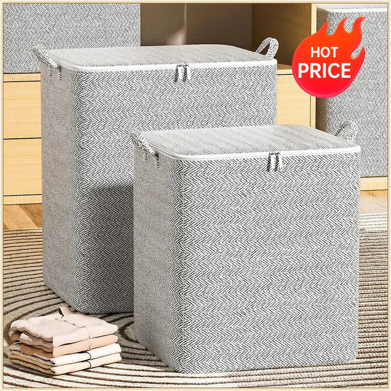 1pc Household Large Capacity Storage Bag Non-woven Material, Closet Wardrobe Organizer Can Be Used For Quilt Clothing, Toys
