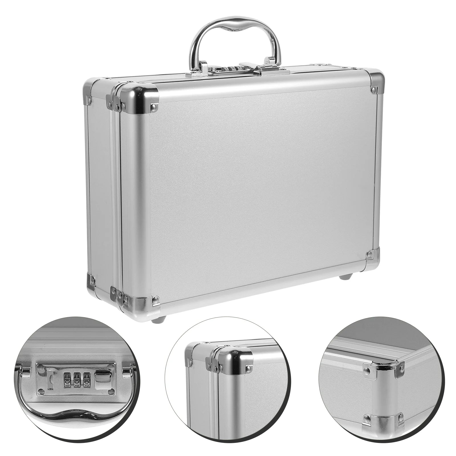 Small Aluminum Alloy Multi Function Suitcase Tool Storage Case With Password Lock Egg Cotton Flat Cotton DIY Tear Cotton