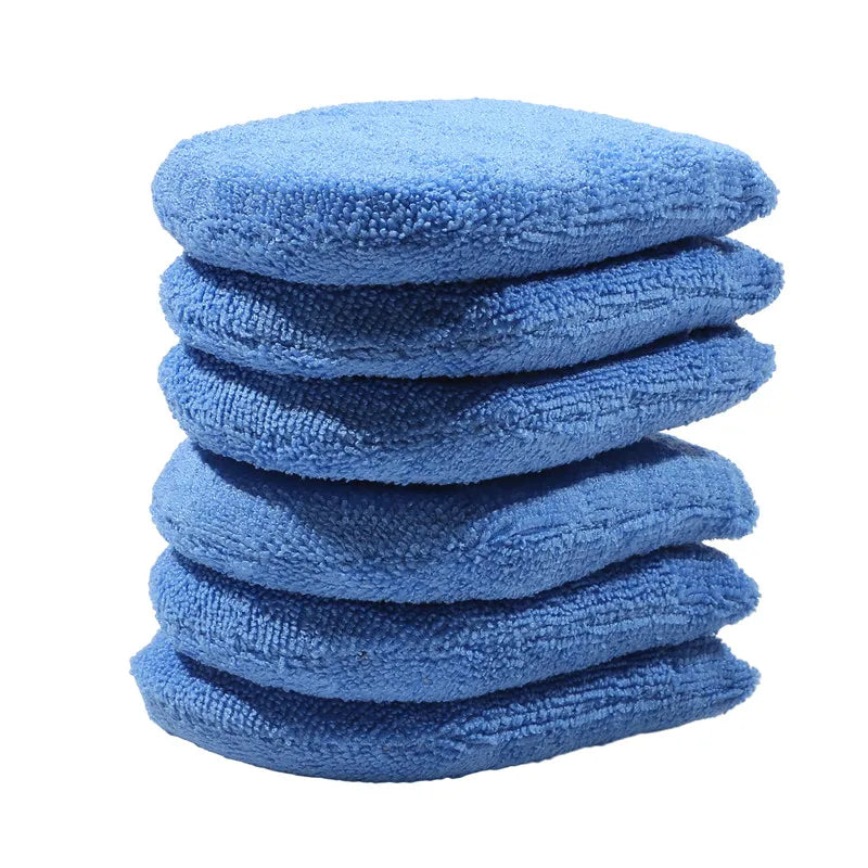 2/6pcs Car Polishing Wax Sponge Soft Microfiber Car Wax Applicator Mitts Foam Applicator Pad for Car Detailing Care Tool