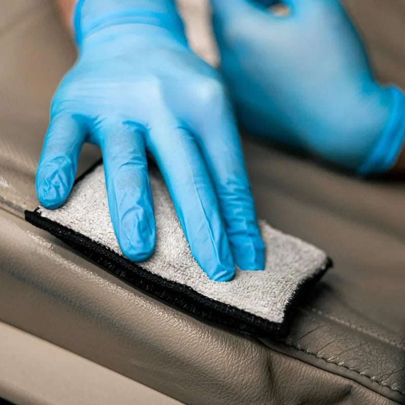 2PCS Microfiber Car Cleaning Sponge Pads Interior Detailing Applicator Sponge Dashboard Leather Seat Window Car Wash Cleaning