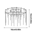 Portable Stainless Steel Air Fryer Grill Round with Grilled Skewers Hanging Skewers Rack Barbecue Grill for Home Kitchen Outdoor