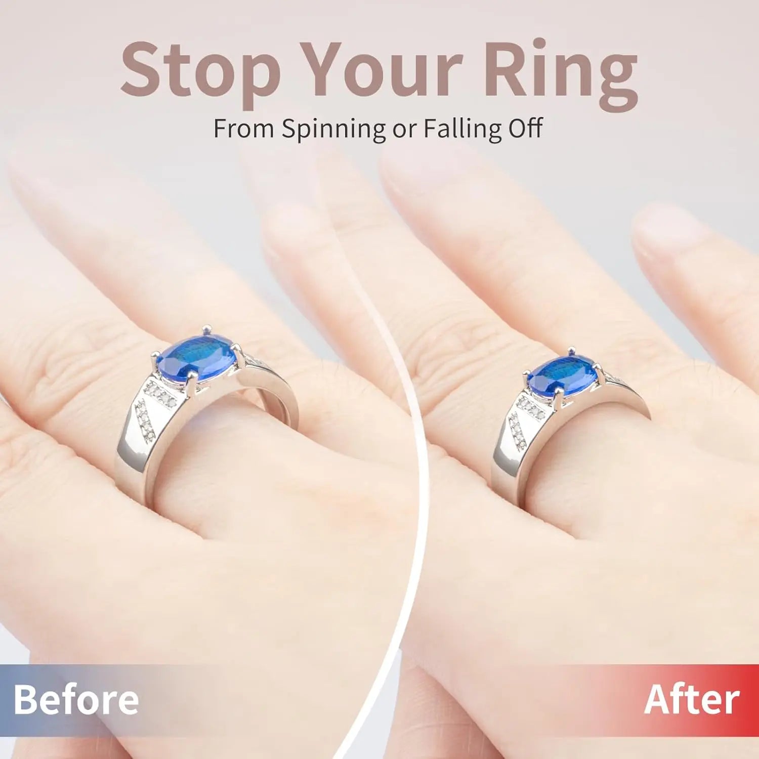 Ring Sizers for Loose Rings - 12 Pack, 4 Sizes Ring Resizer, Invisible Guards Design for Women & Men, Spacers and Tighteners, Fits Bands Up to 6mm, Reduces Size by 0.5-1.5