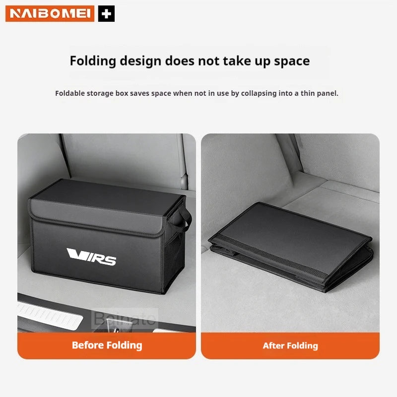 Car Trunk Foldable Storage Box, For Skoda VRS Kodiaq Superb Octavia Karoq, Multi-Functional Folding Interior Storage Accessories