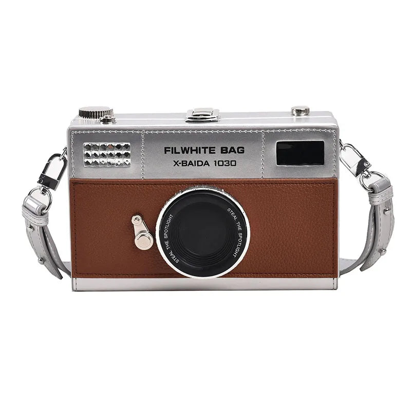 Retro Camera Shaped PU Box Unisex Crossbody Bag 2026 New Versatile Fashion Square Bag Casual Commuting Crossbody Bag