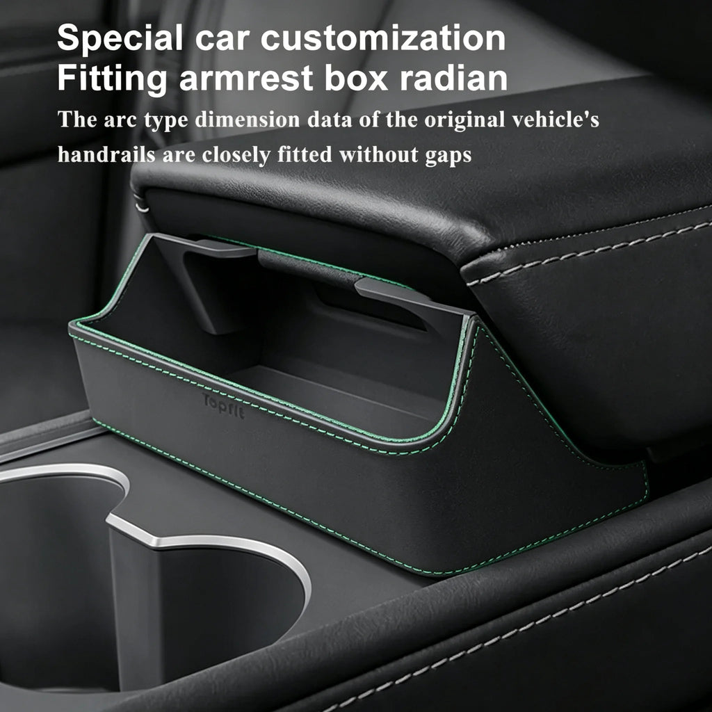 For Tesla Model 3/Y 2020-2024 Central Console Armrest Eyeglass Case Silicone Phone Storage Box Multi-Functional Car Accessory
