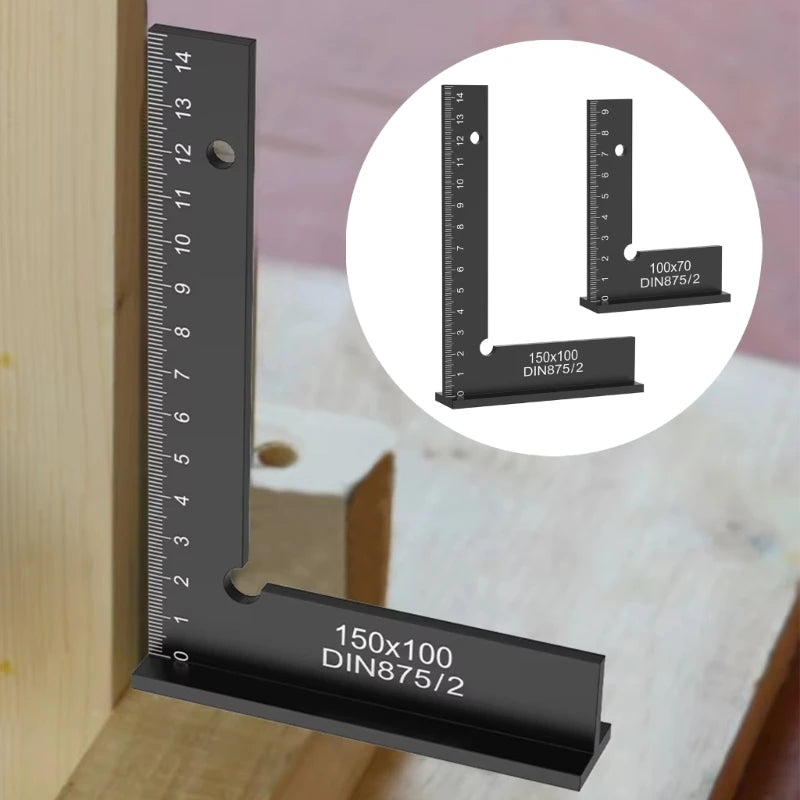 Right Angles Ruler Set for Engineers and Construction Work Portable
