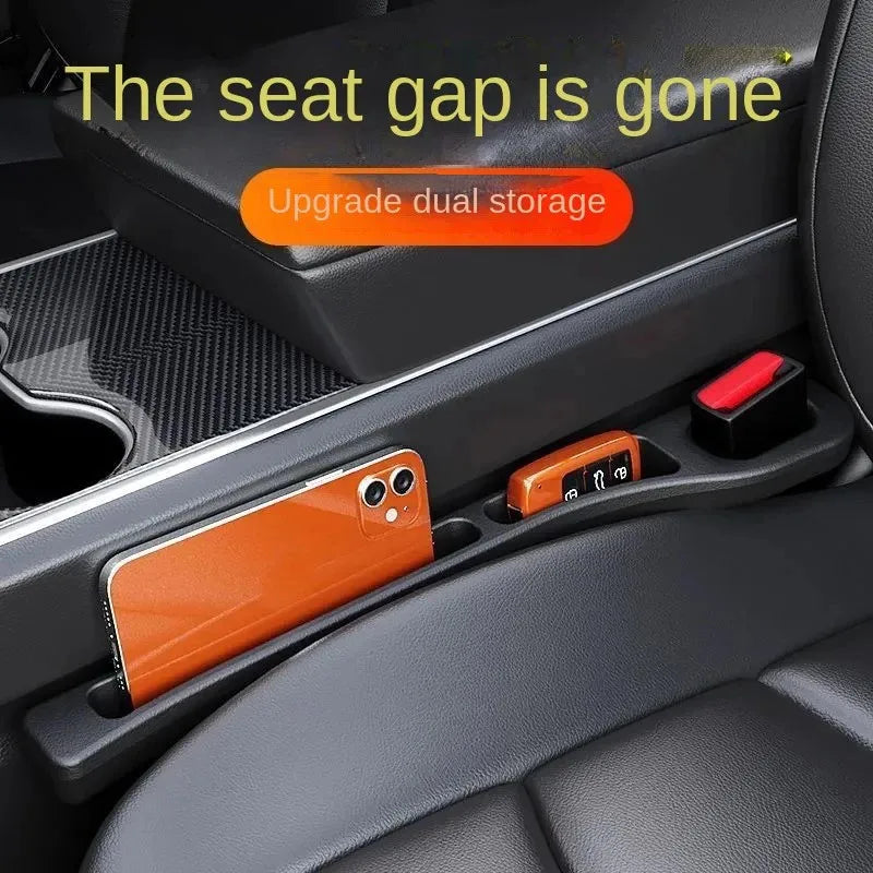 Fit for 2PCS Car Seat Gap Filler Between Seats Console Organizer Seat Crevice Storage Box Bag Decoration Interior Auto
