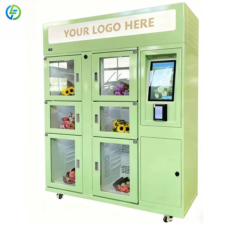 Customized 24/7 Fresh Flower Vending Machine with Refrigerator & Cashless Payment