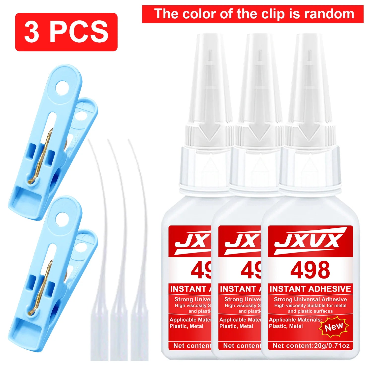 1/2/3/4pcs 498 Super Glue Gel,Strong Instant Adhesive,Transparent Epoxy Resin Glue Adhesive,10s Quick Fix Adhesive for Plastic/Metal/Wood/Ceramic/Glass,New Formula, Anti-Aging