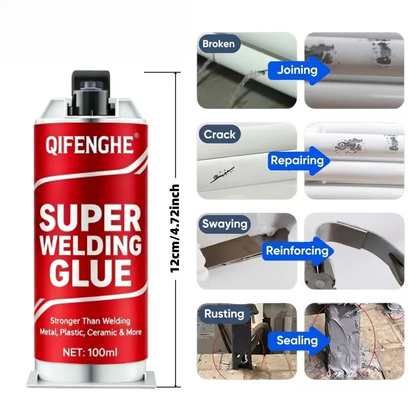 Multipurpose Super Welding Glue, Strong Bond Adhesive for Metal, Plastic, Ceramic