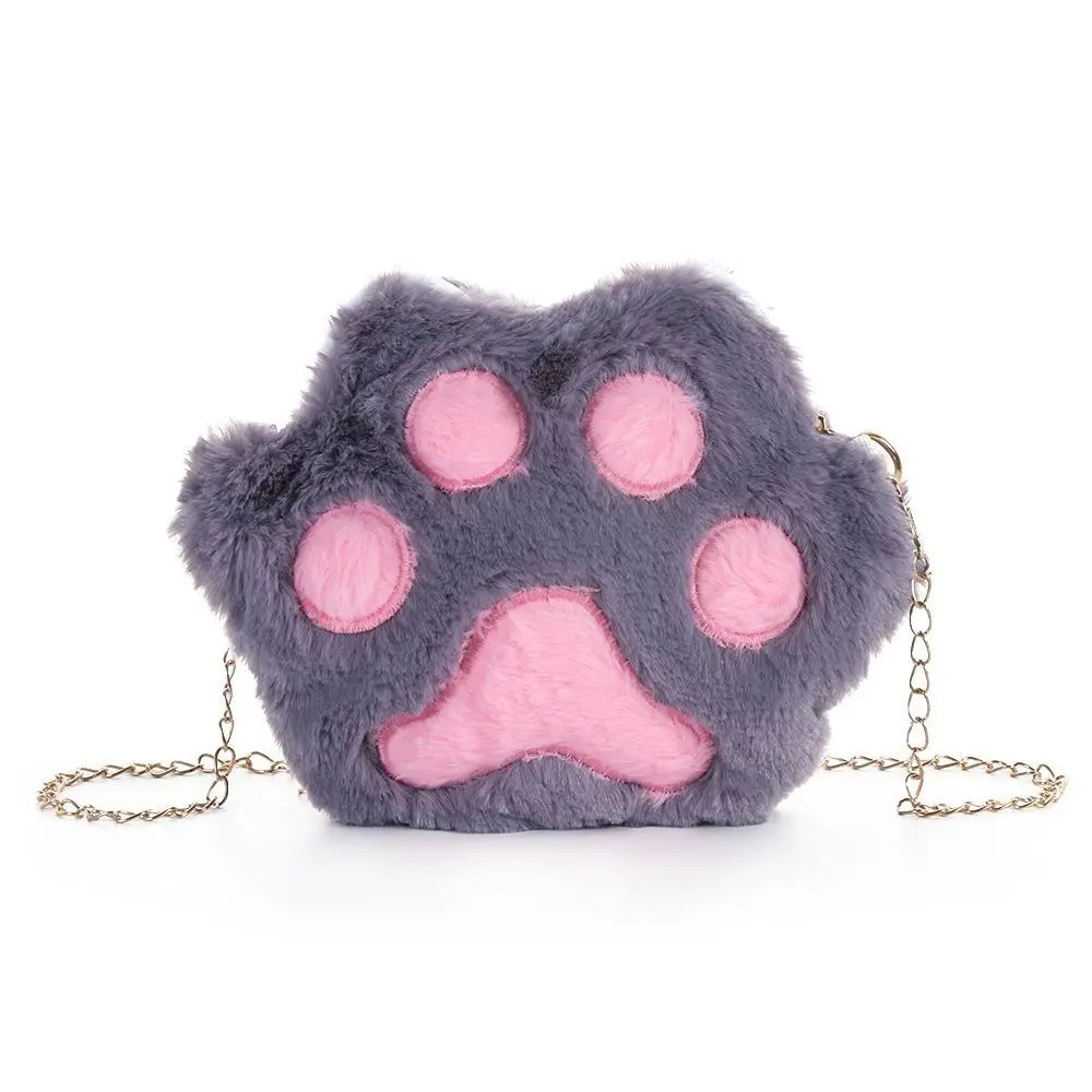 Fashion Crossbody Handbag Sweet Chain Messenger Bag  Bear Bag Shoulder Bag Cat Paw