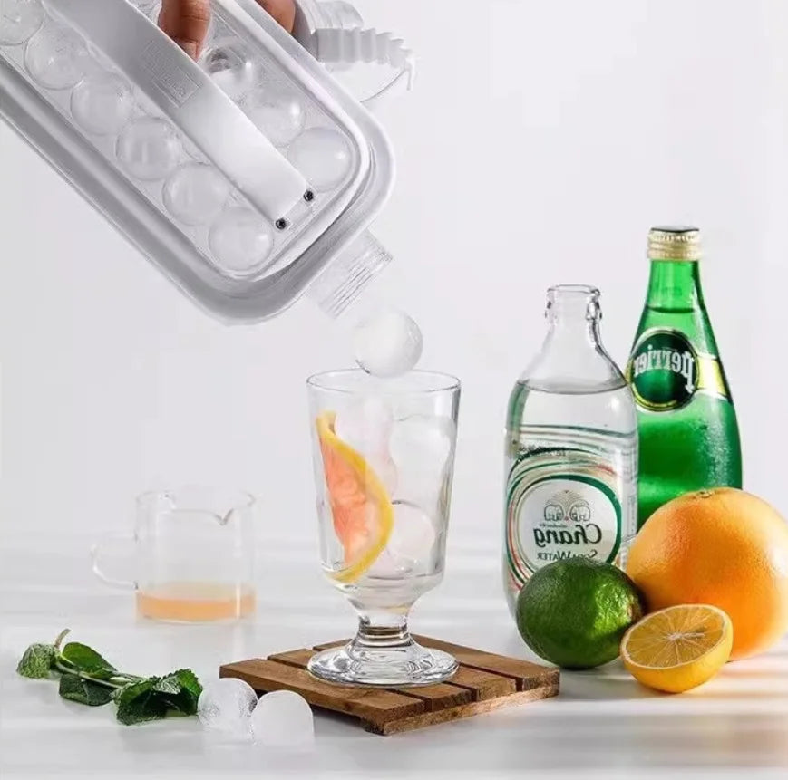 2-in-1 New Ice Hockey Pot Making Silicone Portable Cold Drink Ice Cup Ice Ball Molds Collapsible Ice Maker Home Travel