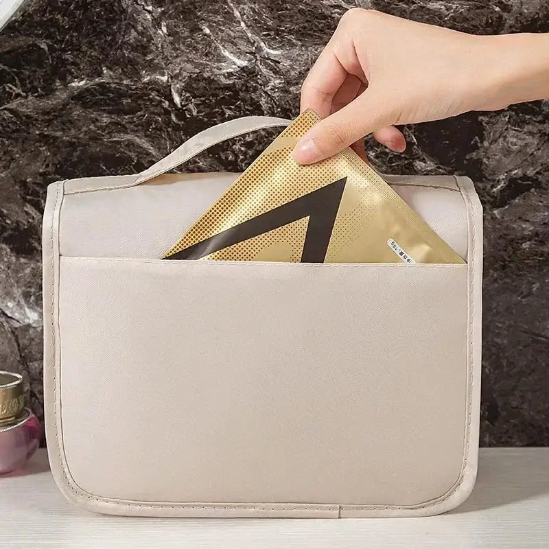 Portable Travel Multi Functional Hanging Cosmetic Bag Business Trip Washable Bag Large Capacity Dry Wet Separation Handheld Bag