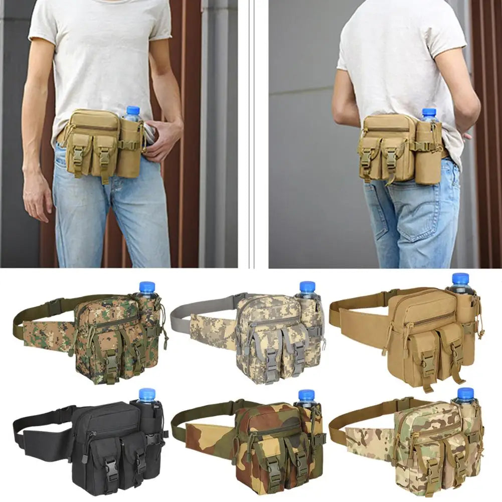 New Tactical Waist Bag Waterproof Nylon Men Fanny Pack Hiking Outdoor Camping Shoulder Bum Belt Sport Chest Bags 2025
