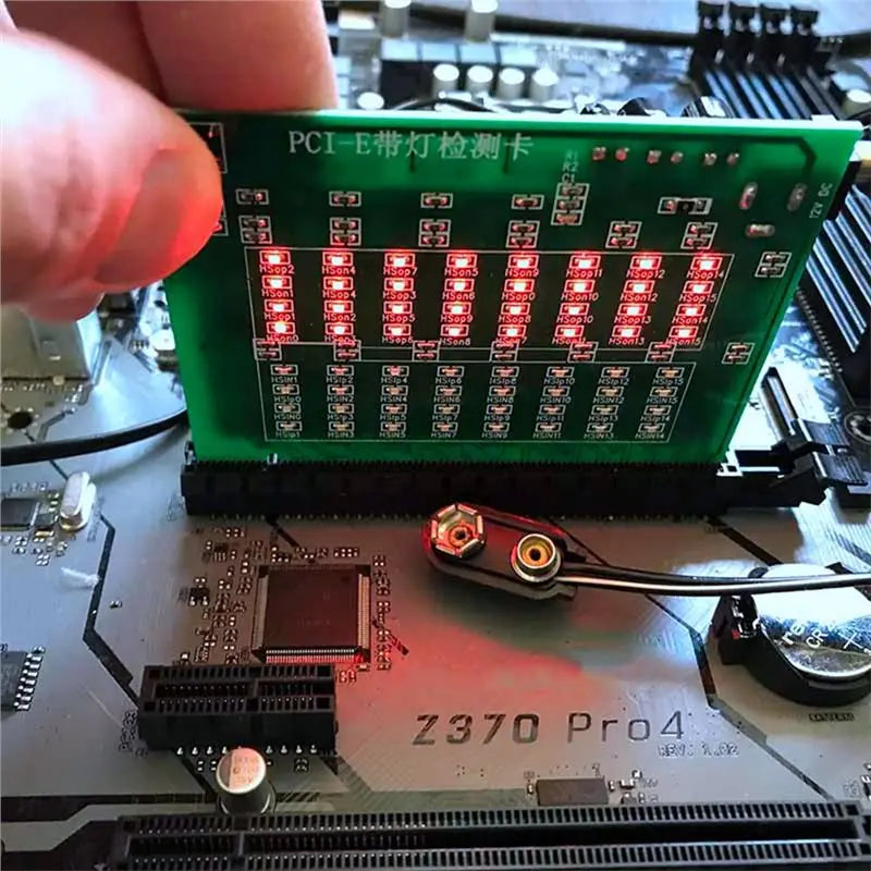 L22A-PCI-E 16X PCI-Express Slot Tester Card For Motherboard Detection Of Southbridge Short Or Open With Built-In Light