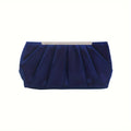 European and American pleated silk polyester dinner bag, simple and generous ladies hand bag, large capacity ladies bag