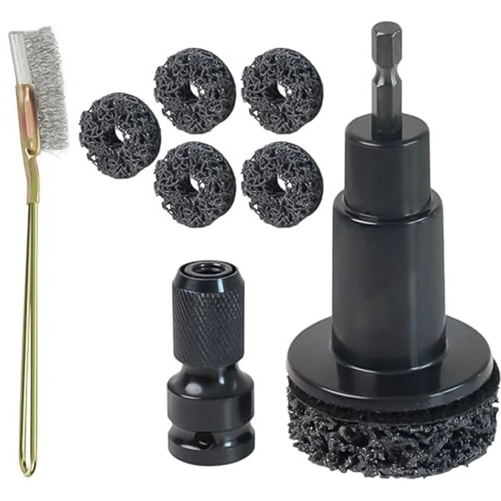 Wheel Hub & Stud Cleaning Tool KiT Rust Removal Disc Rapidly Cleans Rotors Cleaning Kit Inner Rim Cleaner Tool