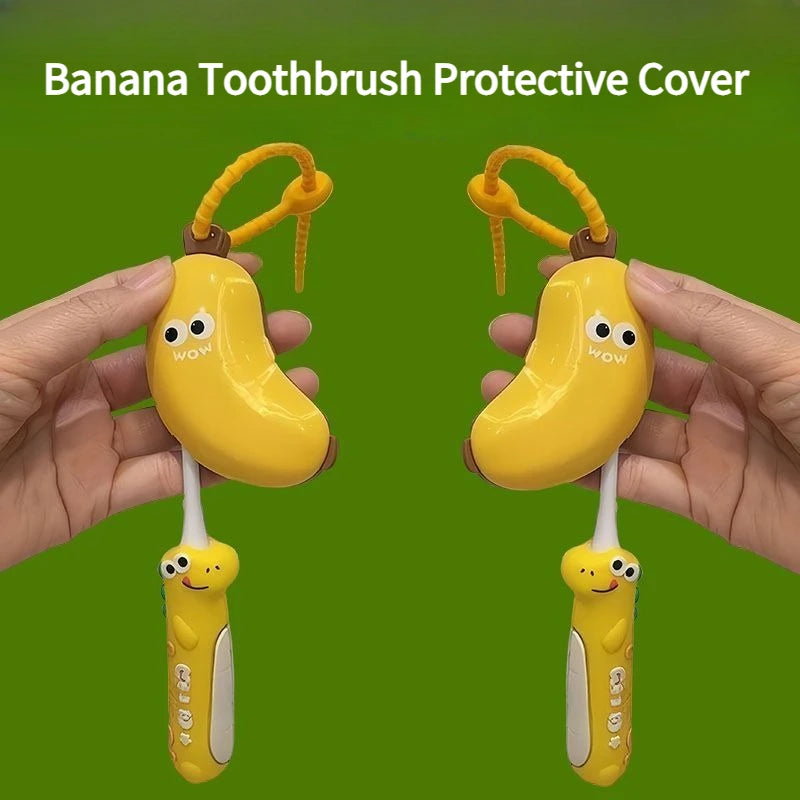 Toothbrush Protective Cover Independent Cute Banana Shaped Toothbrush Storage Dust Cover Travel Convenient Wash Toothpaste