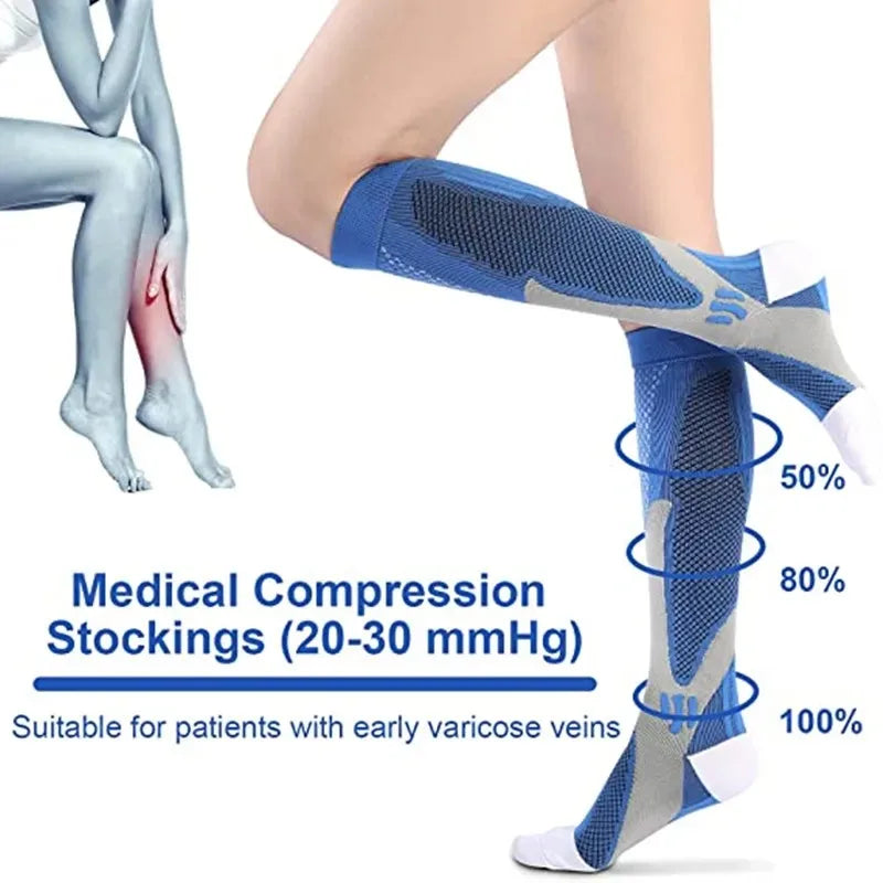 Unisex Running Men Women Compression Socks For Football Anti Fatigue Pain Relief 20-30mmhg Compression Socks Fit For Sport Socks