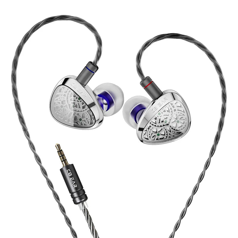 KBEAR TBX Tourbillon X  IEMS in-Earphone Wired Headphones 10mm CVD-Coated Carbon Fiber Diaphragm Deep BassGaming Headset