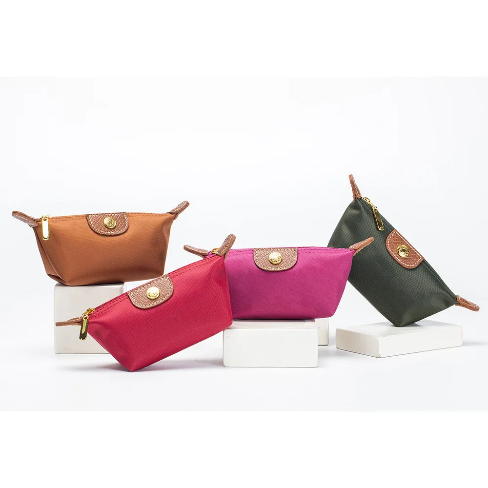 Mini Dumpling Coin Purse Fashion Nylon Makeup Bag Lightweight Portable Lipstick Earphone Storage Case Ins Style Women's Wallet
