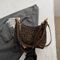 Y2K leopard print shoulder bag for women, 2026 new model, high-end style, underarm bag with adjustable chain strap,crossbody bag