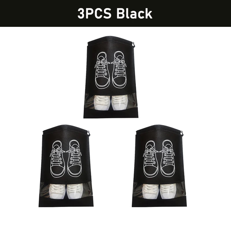 Non-woven Shoes Bag Waterproof Dustproof Travel Bag Portable Tote Drawstring Bag For Shoes Storage Shoes Organizer 2024