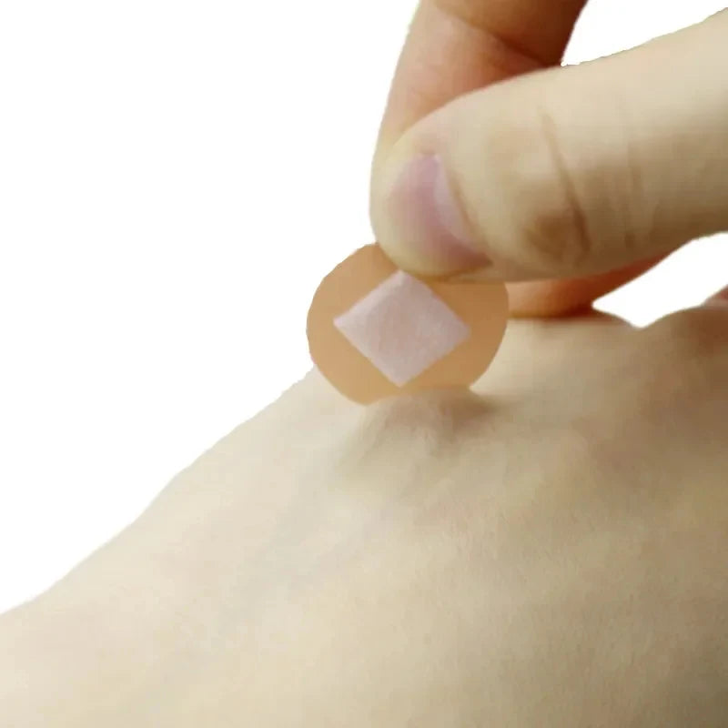 10-100Pcs Mini Round Band Aid Skin Color Wound Dressing Plaster First Aid Patch Breathable Waterproof Adhesive Bandages Tape