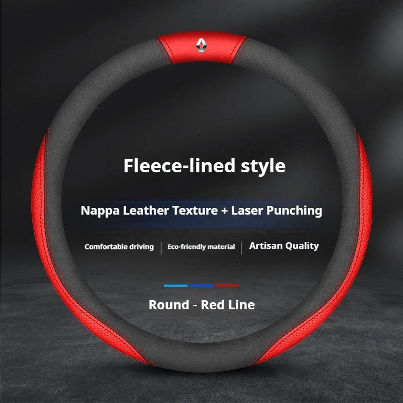 For Renault Clio Sandero Megane 2 Talisman Laguna Scenic kadjar Captur KWID Duster non-slip Leather Car Steering Wheel Cover