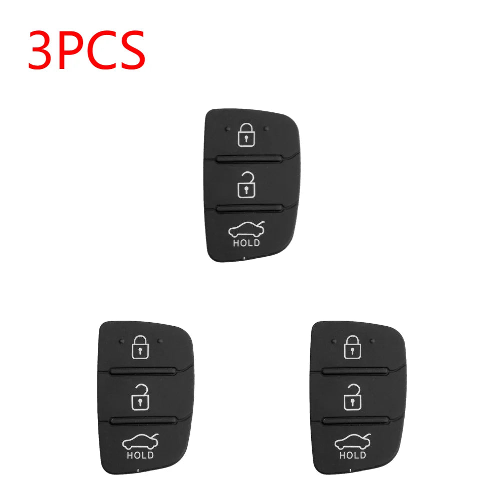 1-5Pcs Replacement Rubber Car 4Button Silicone Pad For Hyundai Tucson Santa fe / ix45 Sonata i40 Remote Car Repair Key Fob Shell