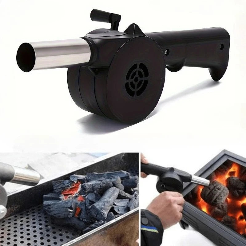 Outdoor Portable Hand Cranked Blower, Household Barbecue Charcoal Assisted Combustion Blower