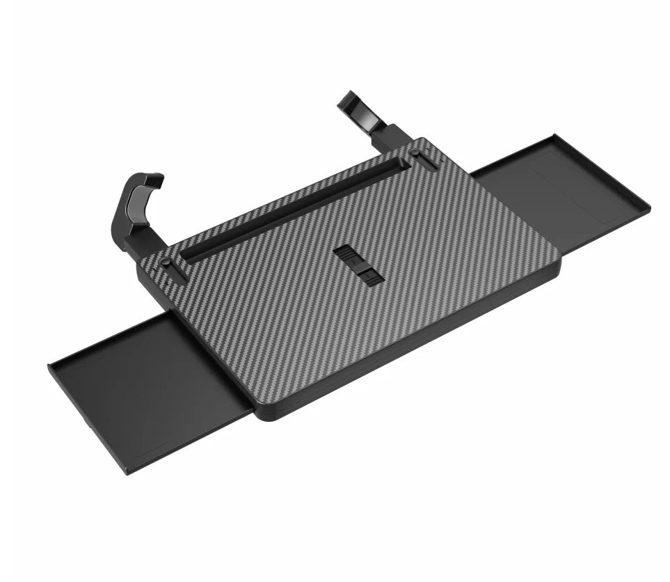 4 IN 1 Telescopic Extendable Car Steering Wheel Laptop Tray Table Load Desk with Dual Retractable Side for Laptop Eating