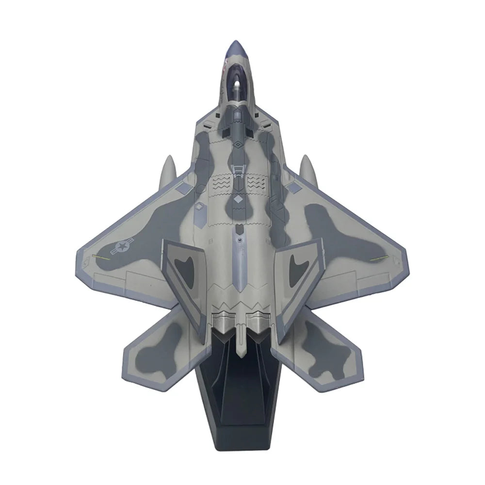 1:100 1/100 Scale US Lockheed Martin F-22 F22 Raptor Fighter Plane Diecast Metal Airplane Aircraft Model Boy Birthday Gift