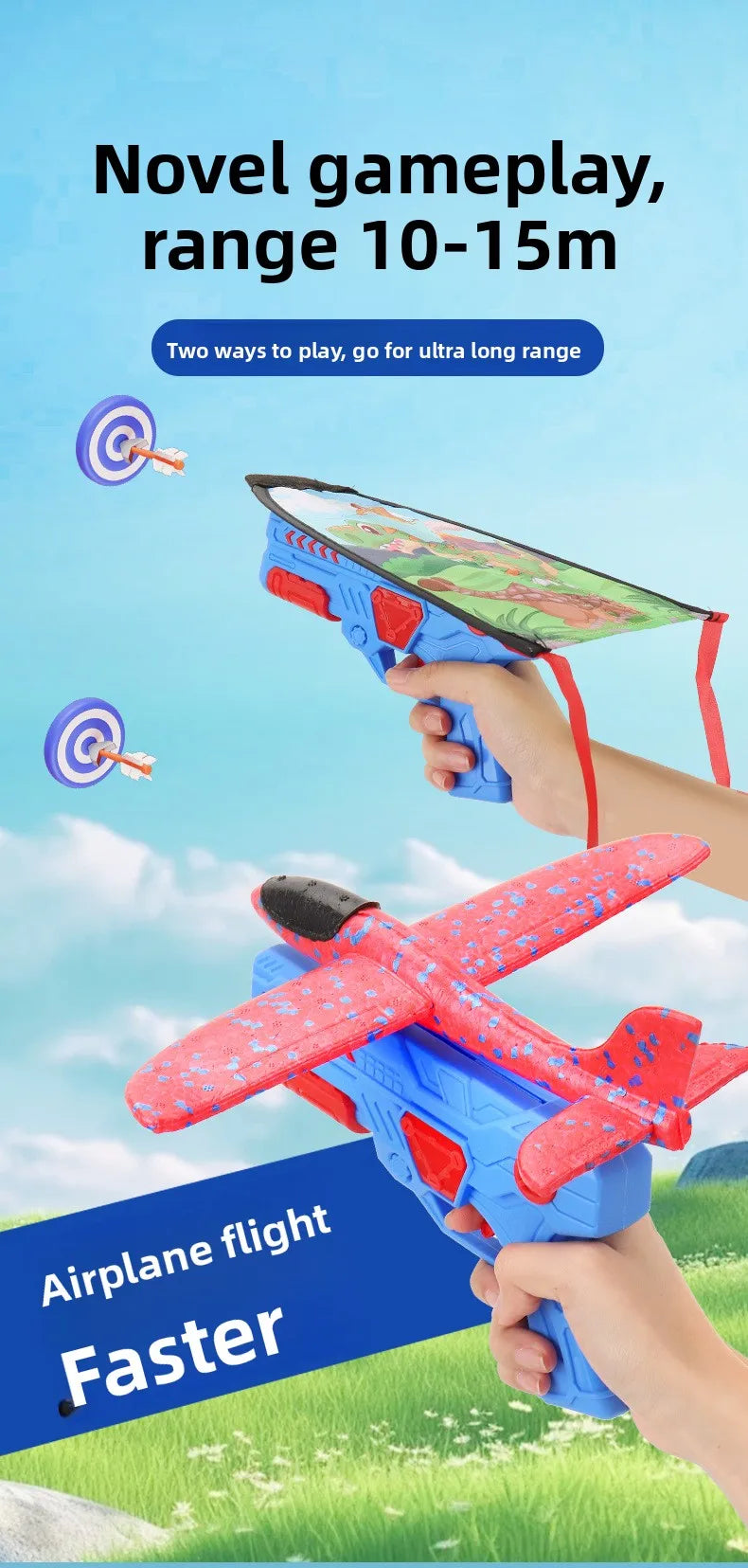 Popular Catapult Airplane Model - Outdoor Foam Airplane Toy for Kids, Ideal for Outdoor Fun & Family Parent-Child Activities