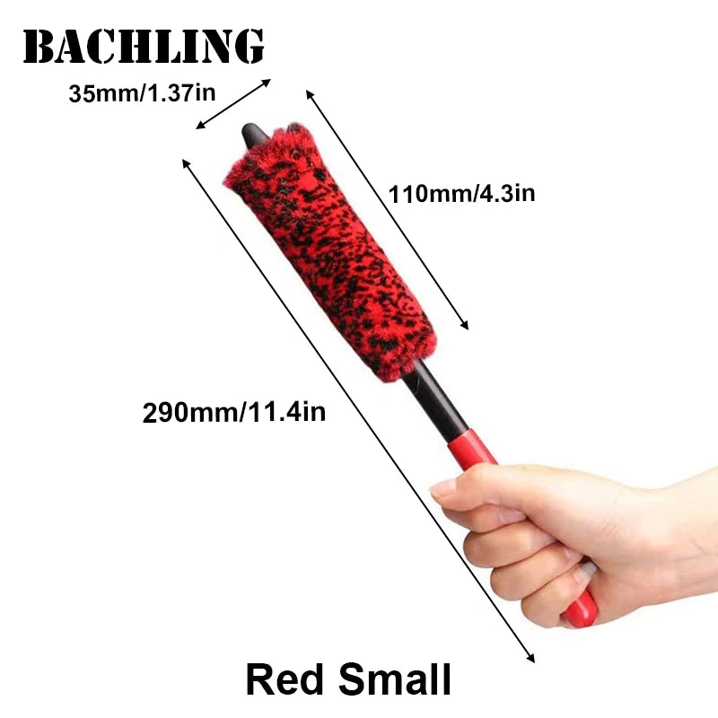 Auto Wheel Detailing Brush Bendable Wheel Woolies Three sizesCar Cleaning Tools for Rim Tire Cleaning Automobile Wheel Brushes