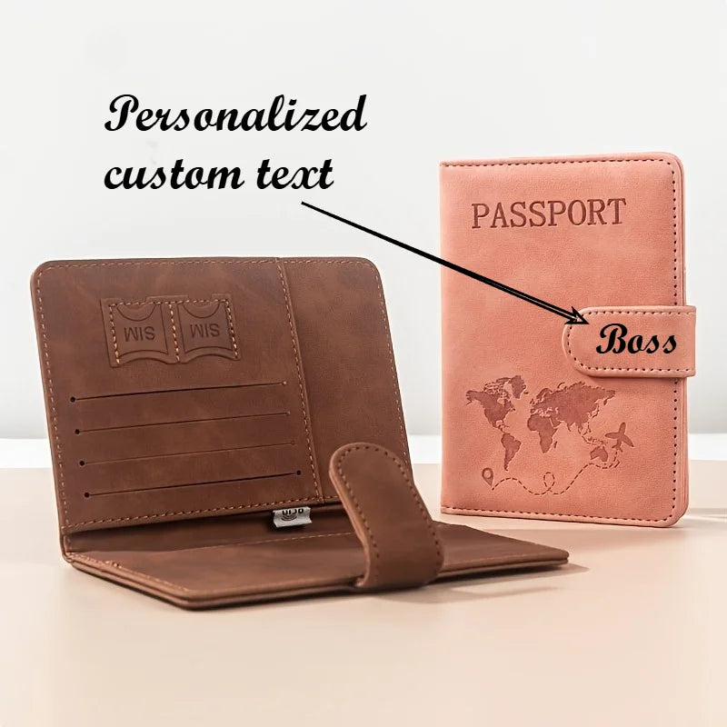 Personalized Name Passport Covers, Passport Holders, Wedding Gifts for Bridesmaids and Groomsmen, Passport Wallets