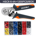 Hexagonal Ferrule Crimp Tool Wire Ferrule Crimping Tool HSC8 6-6/6-4 Self-adjustable Ratcheting Crimper for AWG23-10 0.25-6.0mm²
