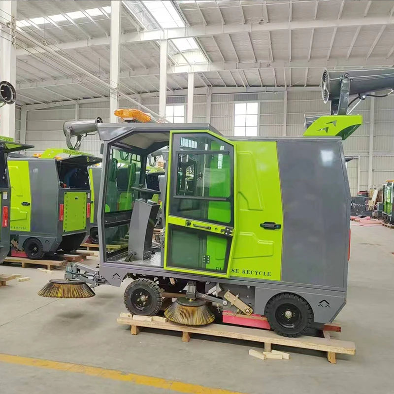 Electric Car Sweeper Battery Powered Floor Sweeper Machine Factory Workshop City Street Road Cleaning Truck