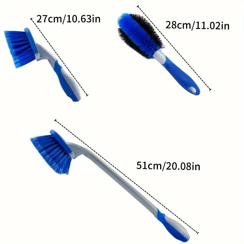 Caravan Tyre & Wheel Brush Car Cosmetic Maintenance Cleaning Brush Car Wash Tools