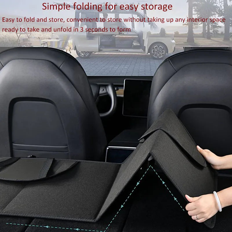 Car Back Seat Extender Seat Cushion Travel Bed Camping Mattress Foldable Storage Storage Convenient Trunk Extension Plate