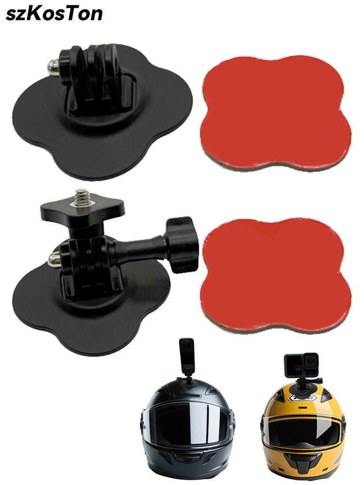 Universal Flexible Helmet Mount for GoPro 13 12 11 10 9 Insta 360 X3 X4 X5 DJI Curved Flat Adhesive Base Sports Camera Accessory