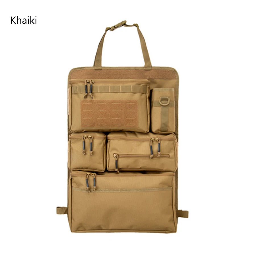High Quality Multifunction 62*42CM 600D Tactical Car Back Seat Multi-Pocket Portable Hanging Storage Bag Organizer