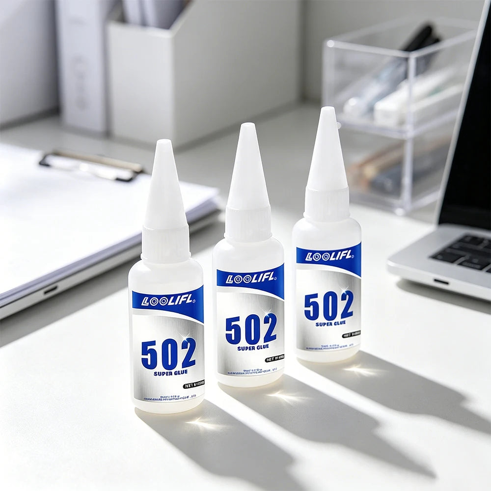 502 Super Glue Instant Adhesive Fast Strong Quick Dry Glue for Metal Plastic Wood Ceramic Rubber Jewelry DIY Repair Bonding Tool