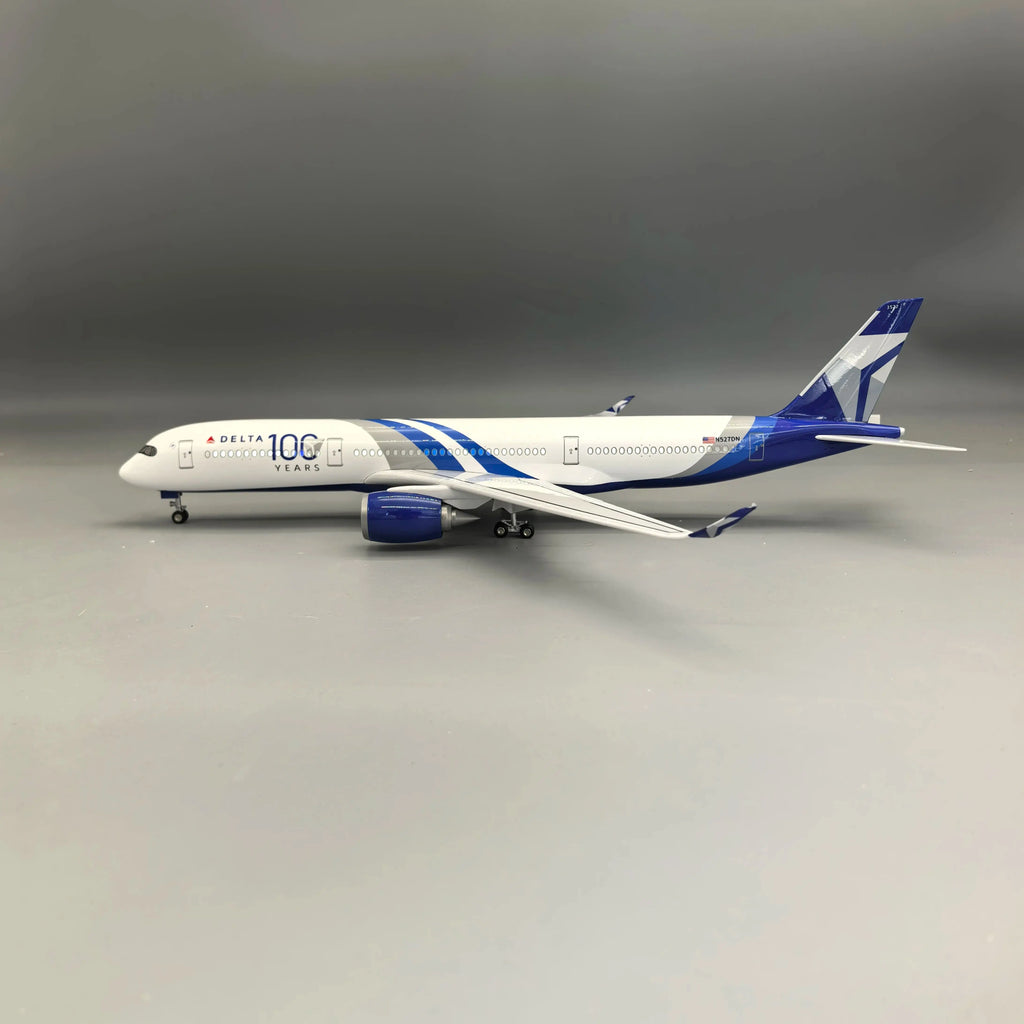 1/142 Sale Aircraft Delta A350 Airways Children Educational Toys Model With Wheels Assembled Resin Material Gift Ornament