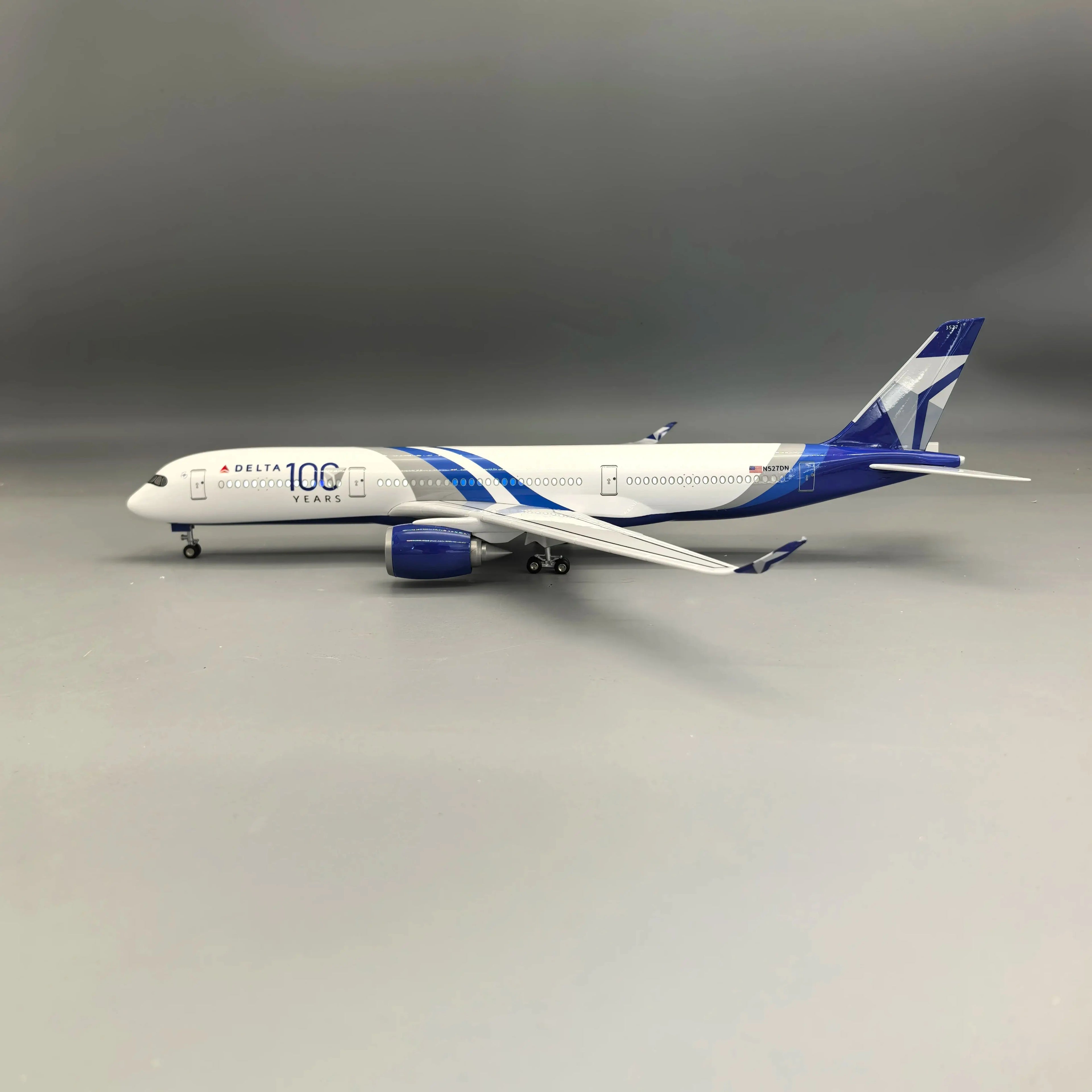 1/142 Sale Aircraft Delta A350 Airways Children Educational Toys Model With Wheels Assembled Resin Material Gift Ornament