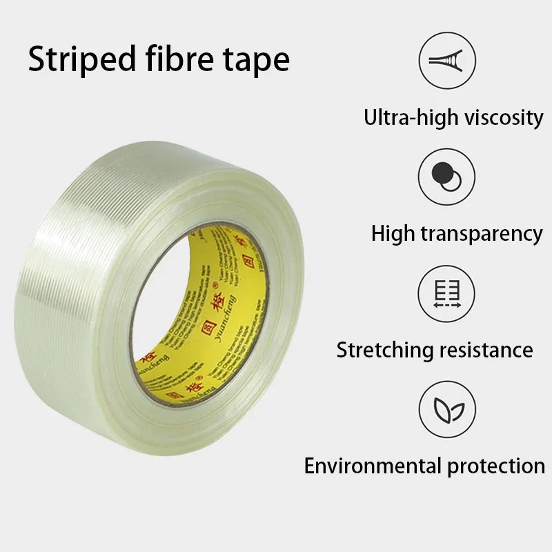 Super Durable Striped Fiberglass Reinforced Adhesive Tape High Tensile Strength Repair Tape For DIY Toy Airplane Model Making