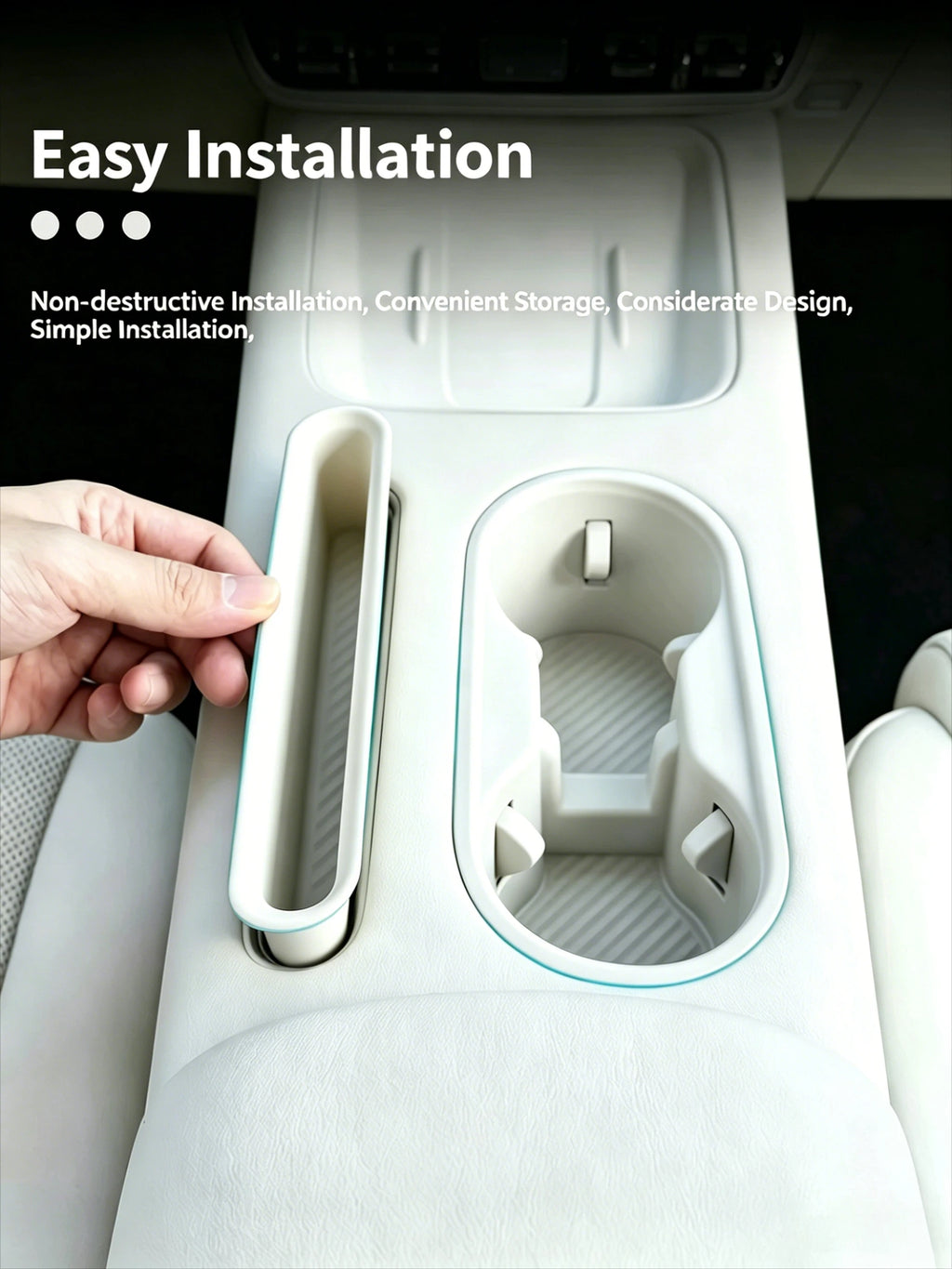 Car Center Console Storage Box Silicone Cup Holder TPE Mobile Phone Slot for Ora 5 2026 Model Interior Protection Accessories